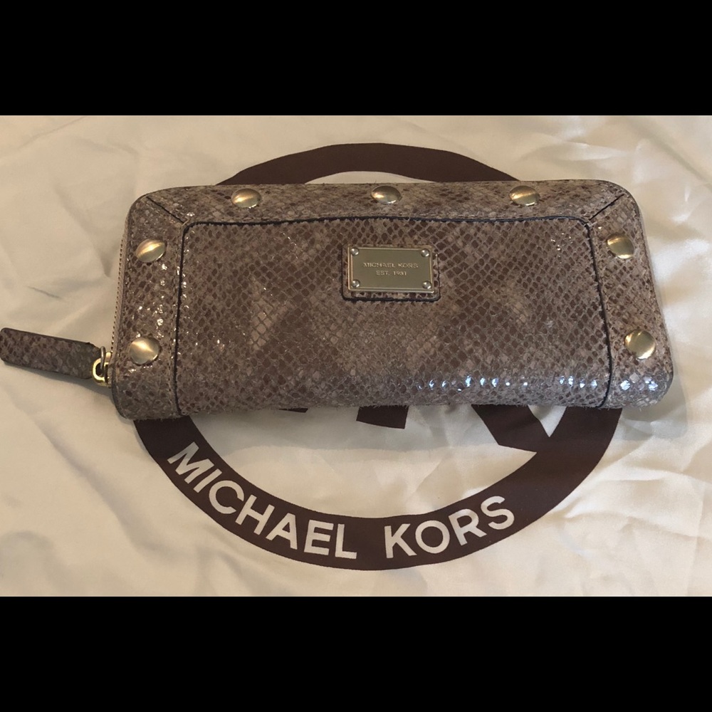 Authentic Michael Kors Snakeskin Wallet